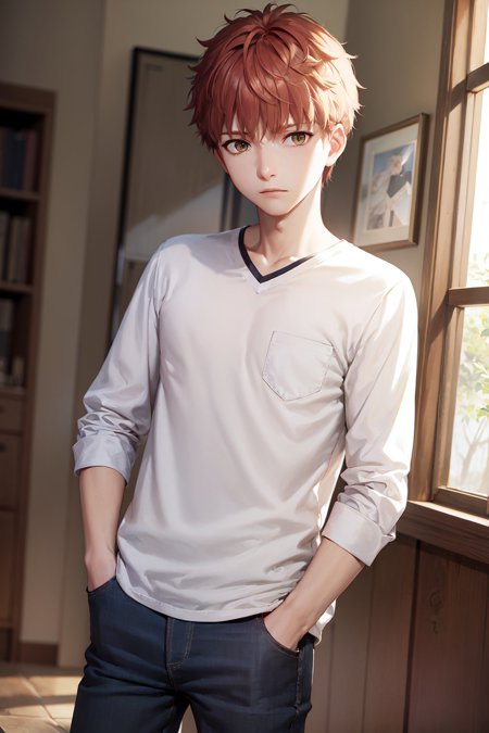 00152-27987077-(masterpiece, best quality_1.2), , cowboy shot, solo, male focus, 1boy, emiya shirou, expressionless, closed mouth, looking at v.jpg